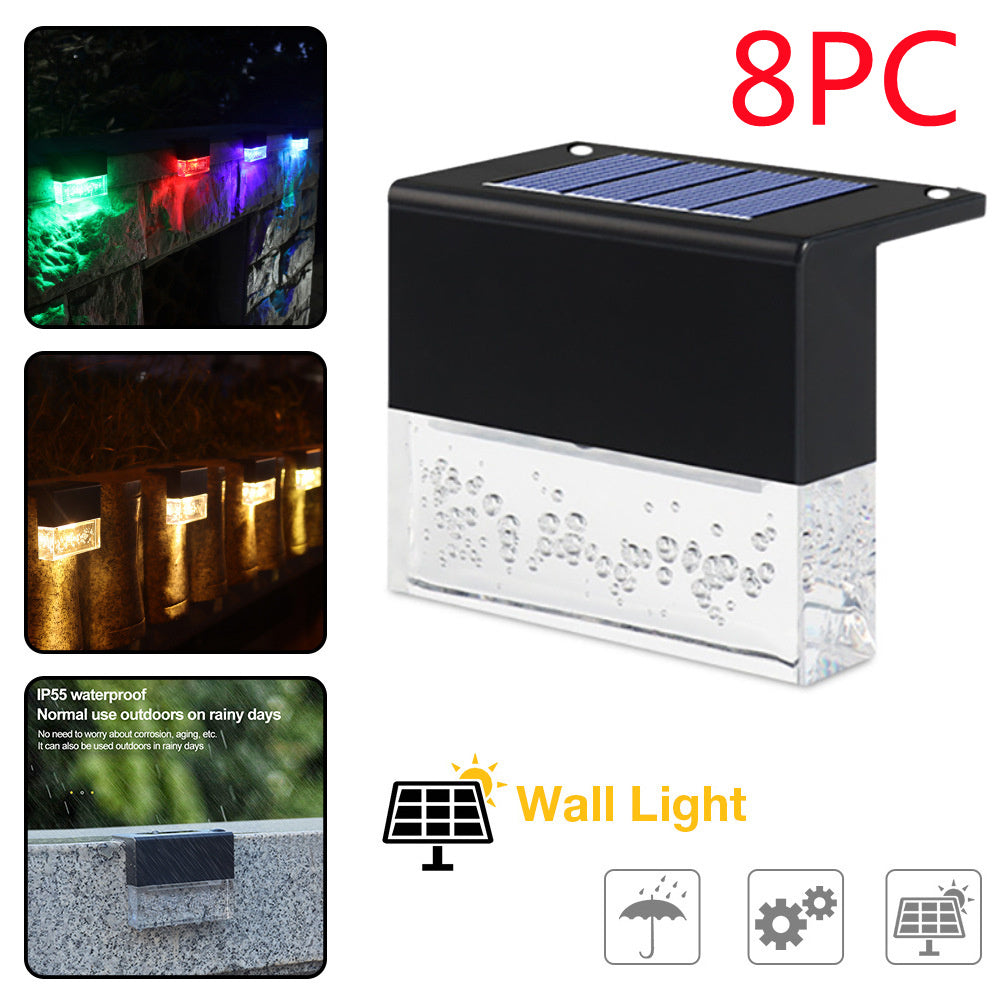 Outdoor Solar RGB LED Fence & Stair Lights – Waterproof