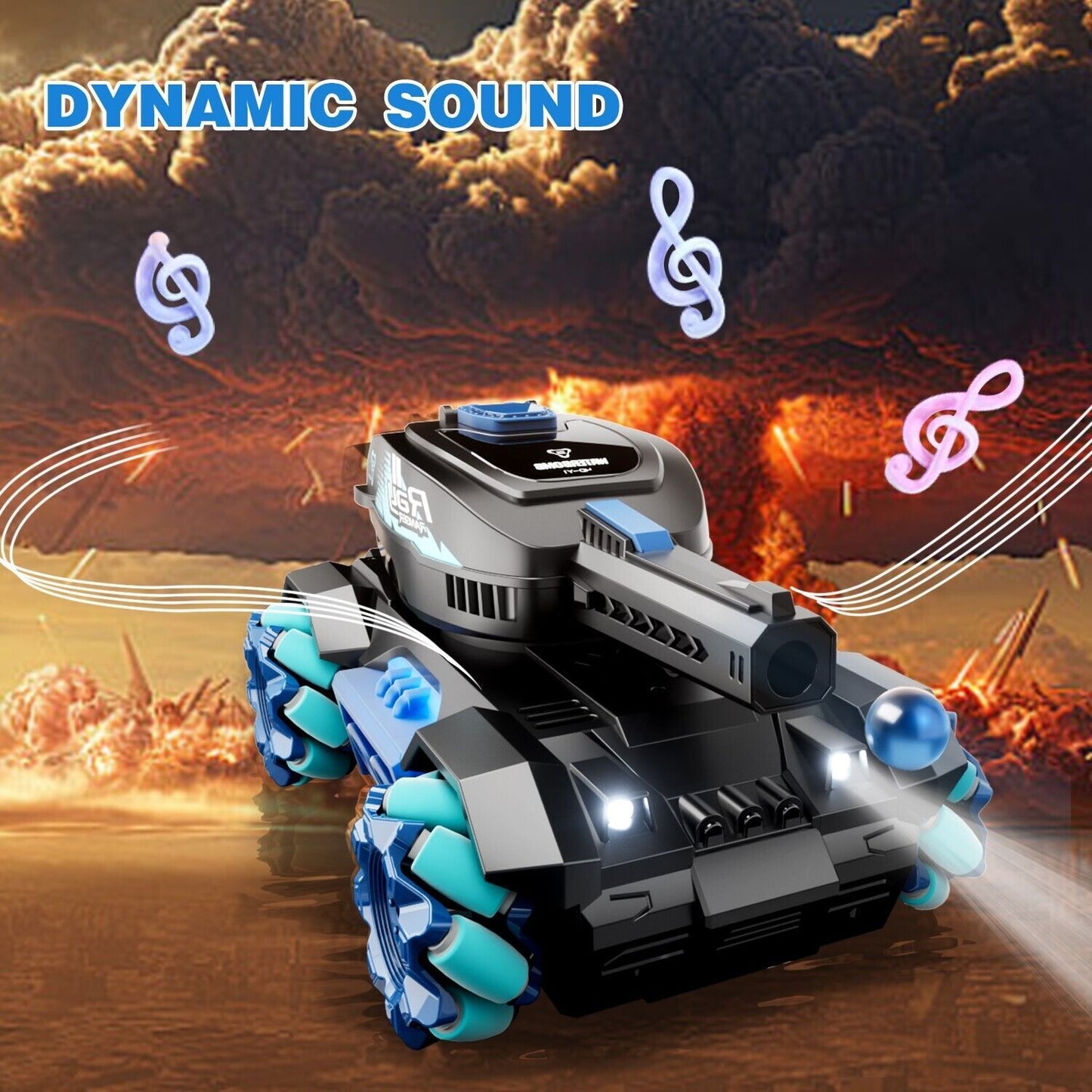 Tank Shooting Gesture Sensing Rc Stunt Car With Light Music
