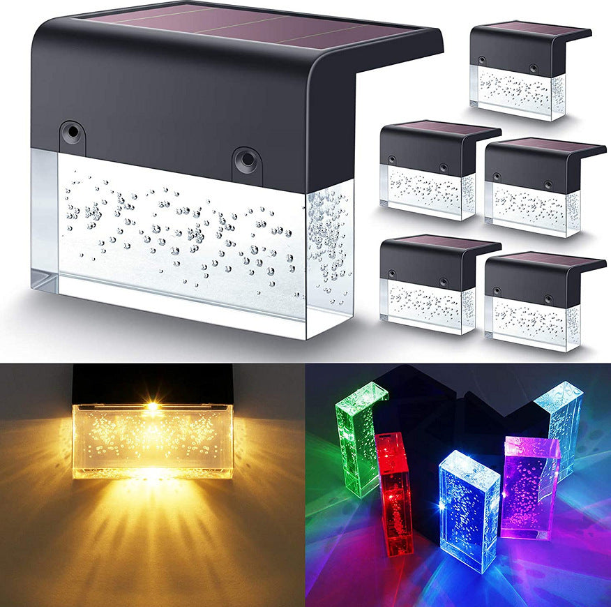 Outdoor Solar RGB LED Fence & Stair Lights – Waterproof