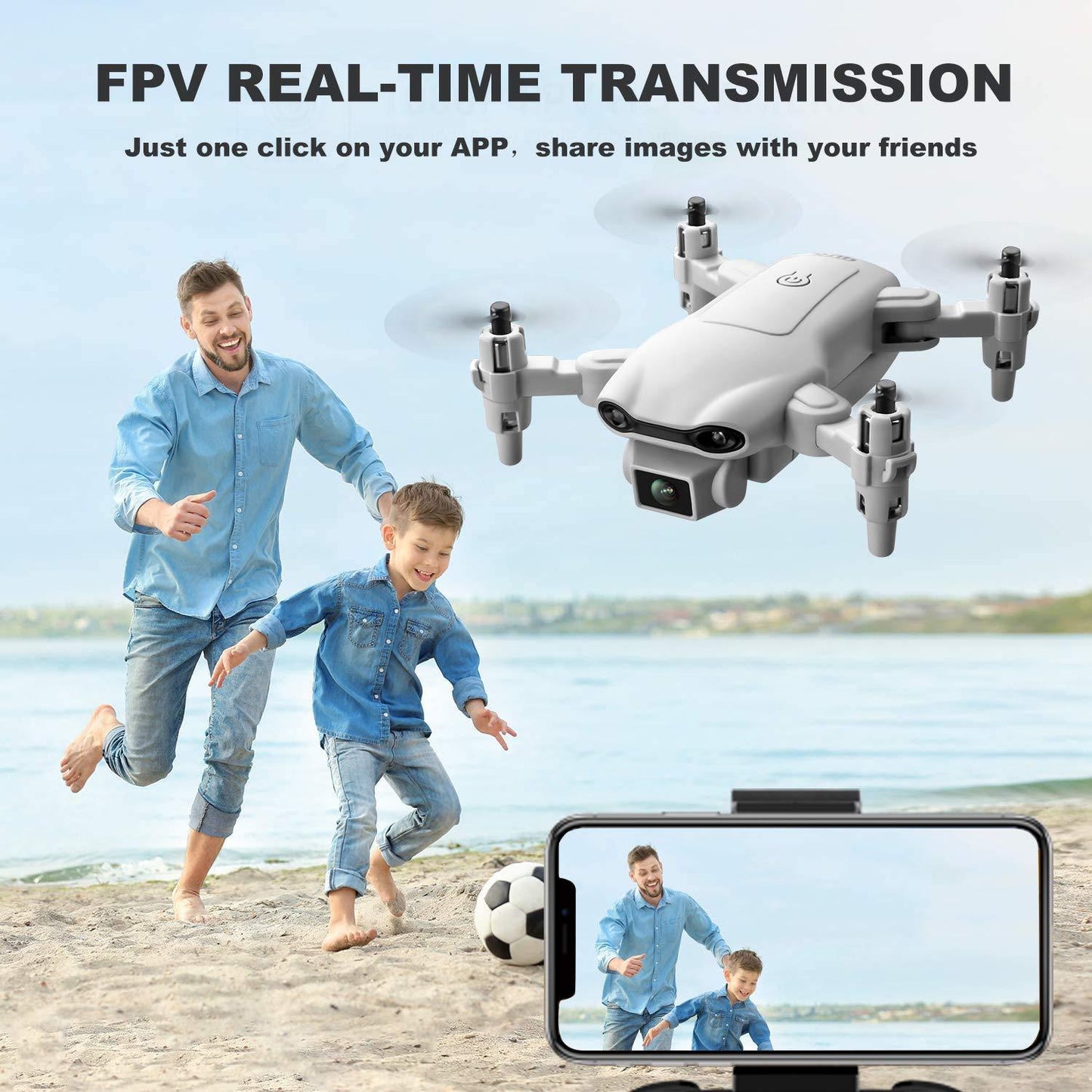 Mini Drone AU 4DV9 – FPV Real-Time Video, HD Camera, RC Quadcopter