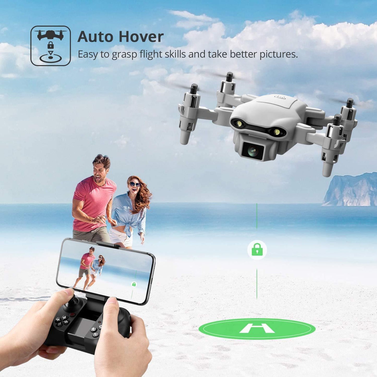 Mini Drone AU 4DV9 – FPV Real-Time Video, HD Camera, RC Quadcopter