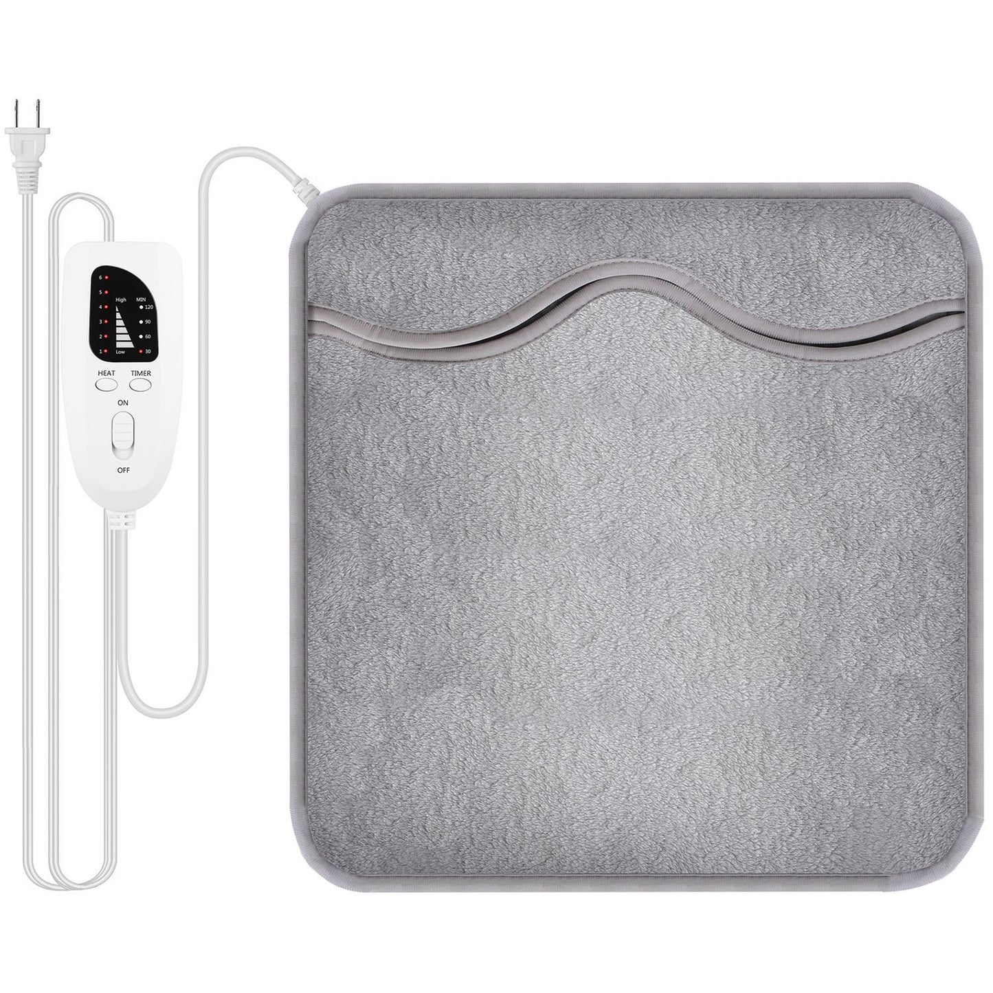 Electric Foot Warmer Heater Fast Heating Pad Cushion Mat Machine Washable With 6 Temperature Settings 4 Timer Modes
