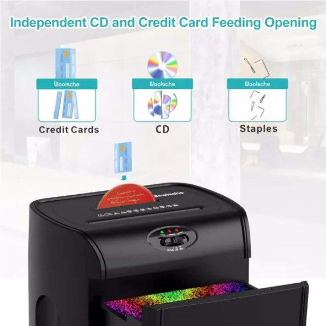 15-Sheet Cross Cut Paper Shredder With 4.76-Gallon Pull Out Basket