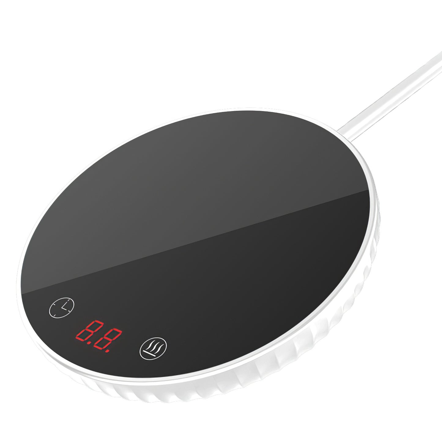 Desktop Electric Cup Warmer 8Hours Auto Off Overheating Protection Smart Timer Setting 2 Temperature Levels Ceramic Heating Panel For Office Home