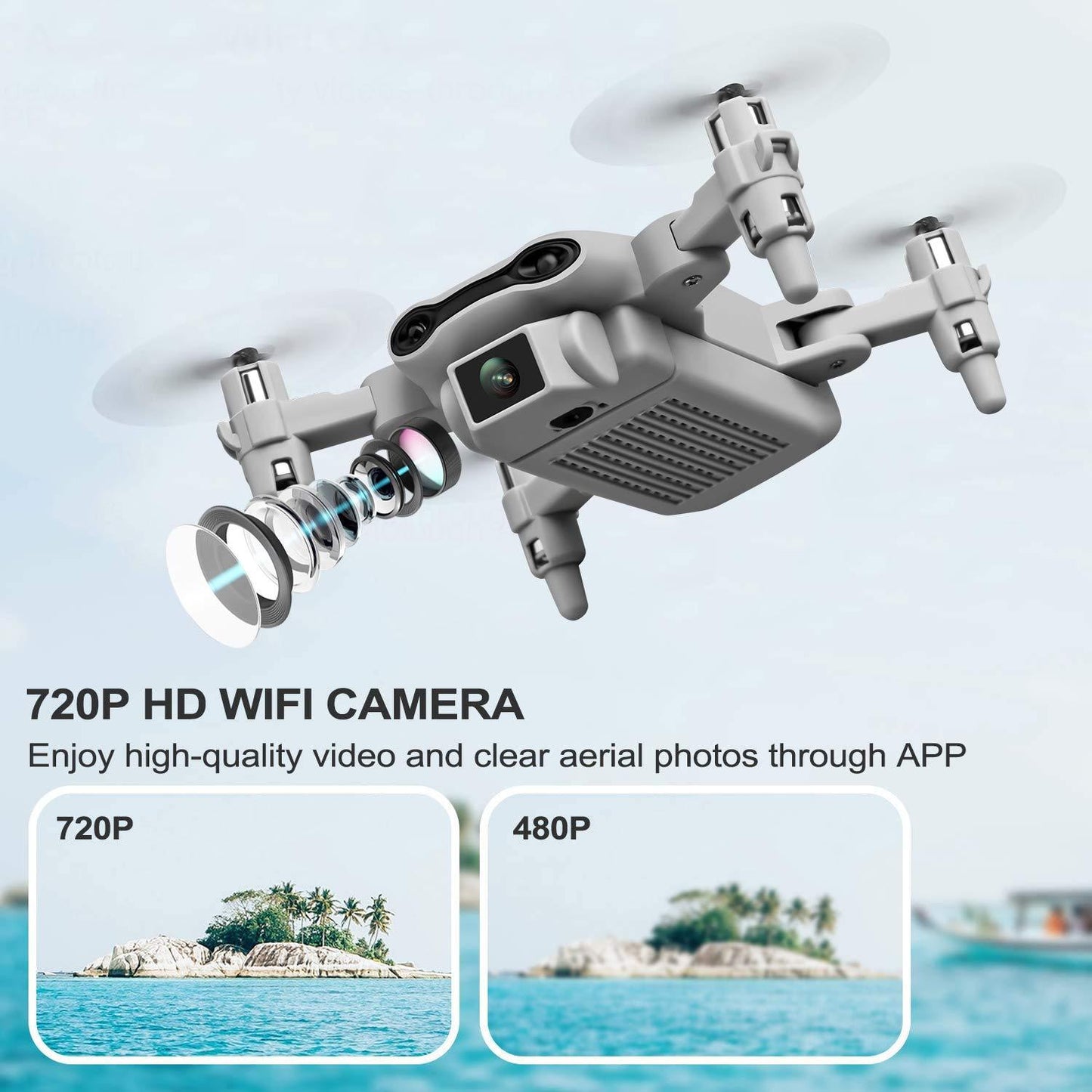 Mini Drone AU 4DV9 – FPV Real-Time Video, HD Camera, RC Quadcopter