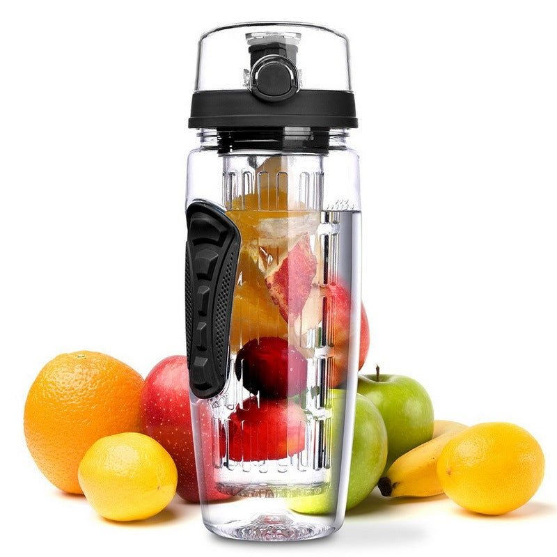 Fruit Infuser Water Bottle 32oz – BPA-Free Plastic Sports & Juice Shaker Bottle