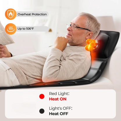Foldable Massage Mattress Controller With Smart Heating And Timer, Perfect For Full-body Relaxation At Home, Portable And Convenient For Home Use