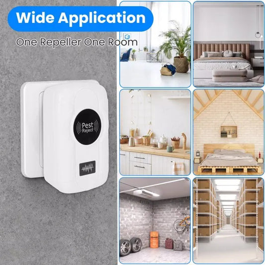 Ultrasonic Insect Repellent - Dual Sound-Wave Tech, 3-Mode Switch, 32 - 120kHz Frequencies, Ideal For Full Home Coverage, Safe For Home With Kids - Plug-in Indoor Bug & Rodent Repeller