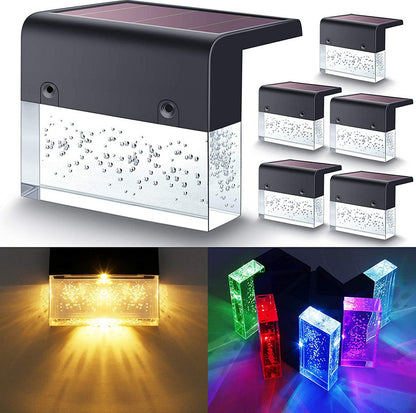 Outdoor Solar RGB LED Fence & Stair Lights – Waterproof
