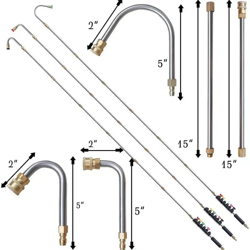 4000 Psi Telescoping High Pressure Washer Wand Set Commercial Grade Pressure Washer for Gutter & Roof Drainage & Walls Cleaning