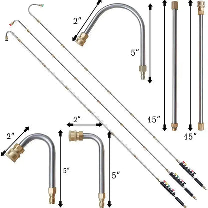4000 Psi Telescoping High Pressure Washer Wand Set Commercial Grade Pressure Washer for Gutter & Roof Drainage & Walls Cleaning