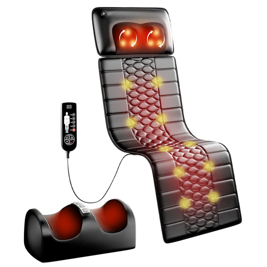 Foldable Massage Mattress Controller With Smart Heating And Timer, Perfect For Full-body Relaxation At Home, Portable And Convenient For Home Use