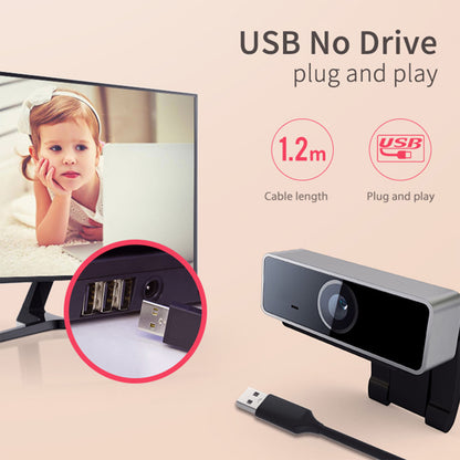 FHD 1080P Webcam USB PC Computer Webcam Auto Focus With Microphone 60-Degree Widescreen Desktop Laptop Webcam Live Streaming Webcam With Rotatable Clip For Live Broadcast Video Calling Conferencin