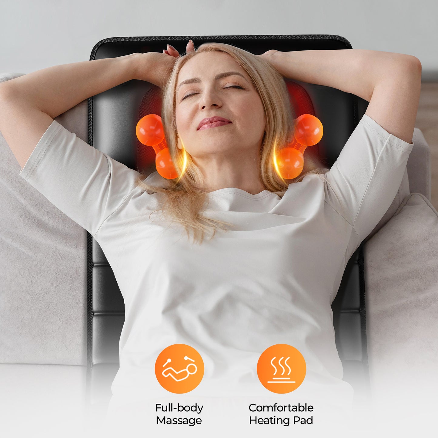 Foldable Massage Mattress Controller With Smart Heating And Timer, Perfect For Full-body Relaxation At Home, Portable And Convenient For Home Use