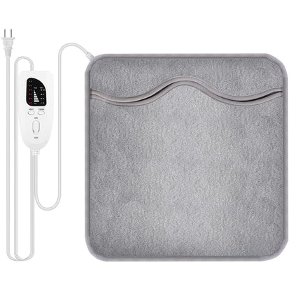 Electric Foot Warmer Heater Fast Heating Pad Cushion Mat Machine Washable With 6 Temperature Settings 4 Timer Modes