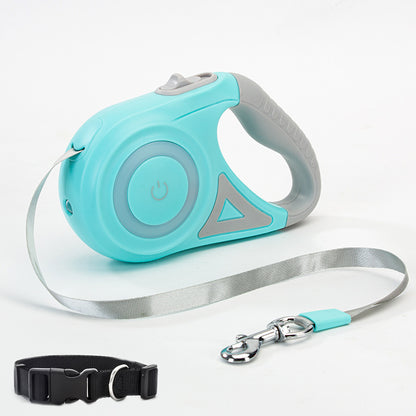 2-in-1 Retractable Dog Leash and Collar – Durable Pet Traction Rope for Dogs & Cats