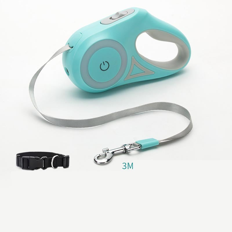 2-in-1 Retractable Dog Leash and Collar – Durable Pet Traction Rope for Dogs & Cats