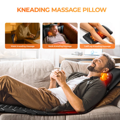 Foldable Massage Mattress Controller With Smart Heating And Timer, Perfect For Full-body Relaxation At Home, Portable And Convenient For Home Use