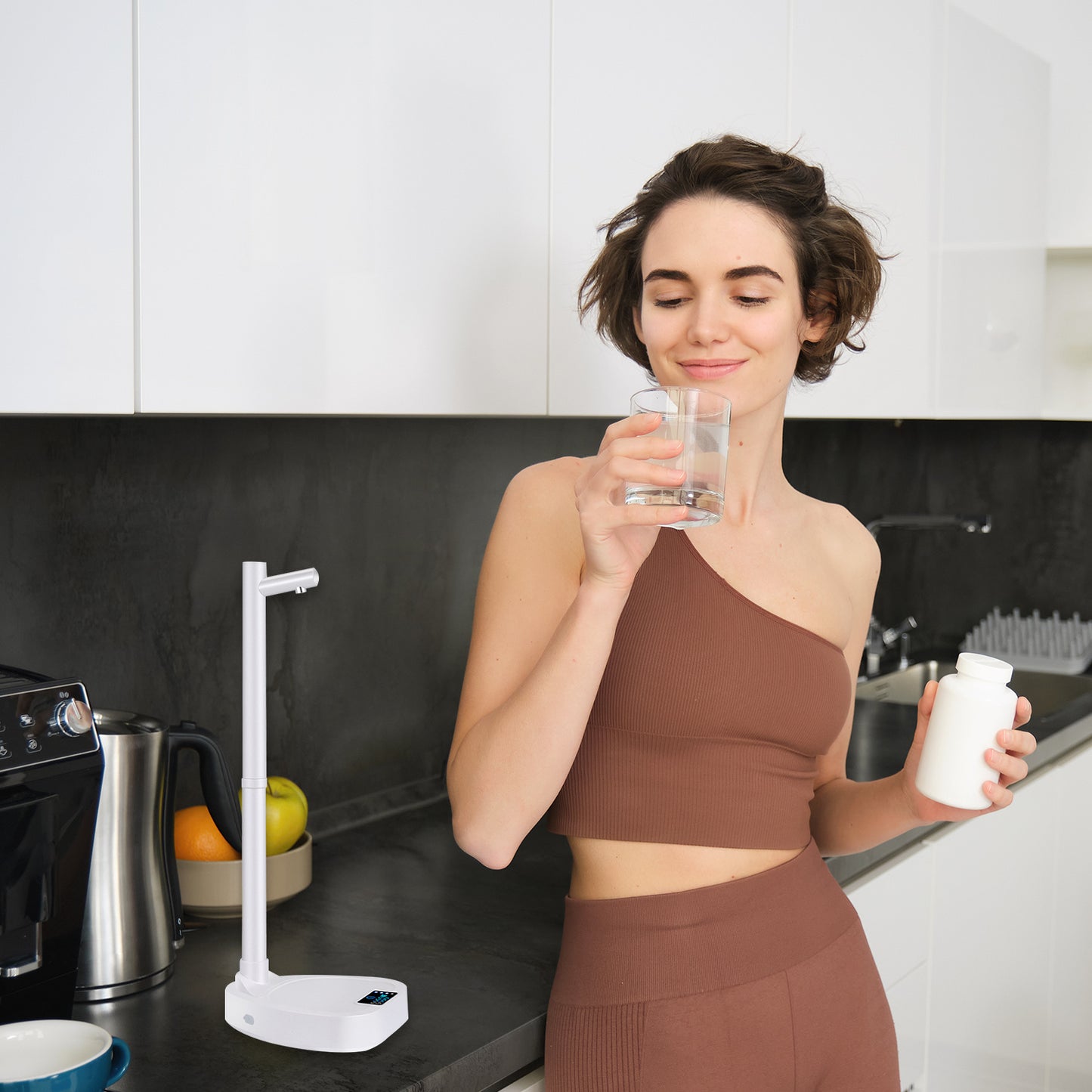 Tupe Water Dispenser Automatic Water Bottle Desktop Rechargeable Water Dispenser With Stand