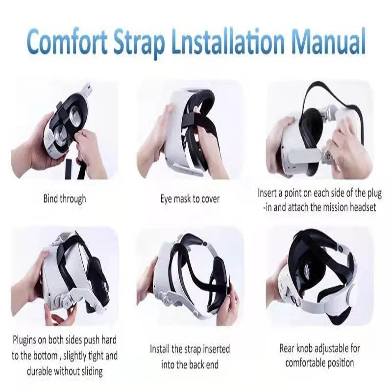 GOMRVR Head Strap for  Quest 2 Halo Strap Virtual Reality Supporting Forcesupport Upgrades Head Strap for  Quest 2 A