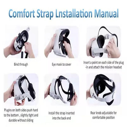 GOMRVR Head Strap for  Quest 2 Halo Strap Virtual Reality Supporting Forcesupport Upgrades Head Strap for  Quest 2 A