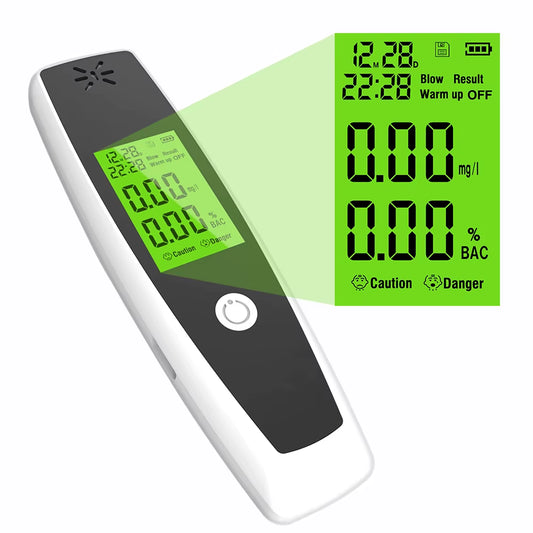 Portable Alcohol Tester Reusable Breathalyzer Rapid Test Electronic Measuring Alcohol Detector Digital Gadget OEM ODM