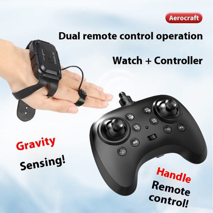 Children's Remote Bubble Plane Fighter Watch Induction Control Outdoor Glider Toys