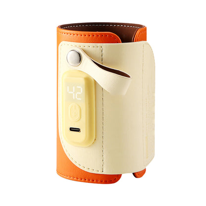 Portable Baby Milk Warmer 5 Temperature Adjustable Handhold Bottle Warmer With Fast Charge Adapter For Outdoor Car Travel
