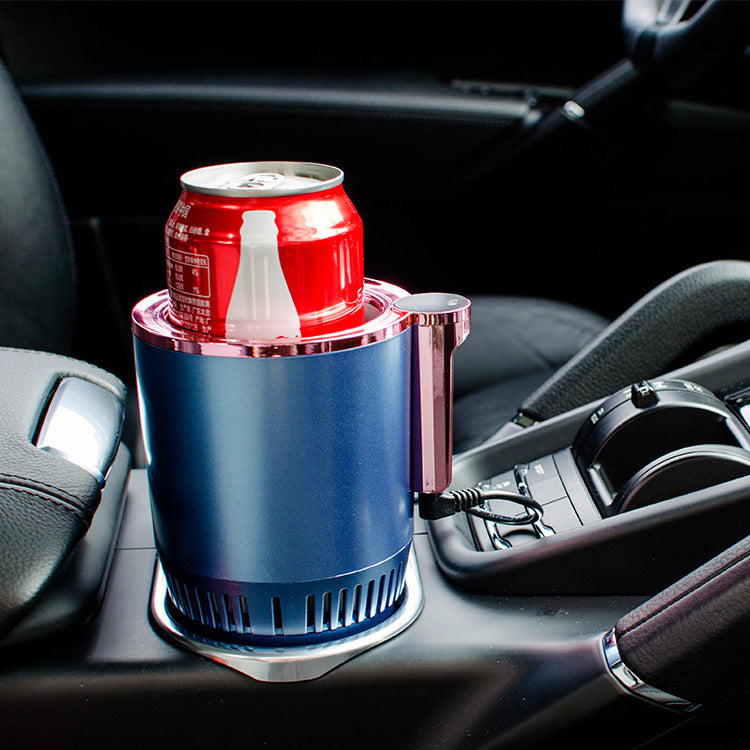 Smart Car Cup Holder Digital Temperature Display Drink Cup Warmer Cooler Mini Car Refrigerator