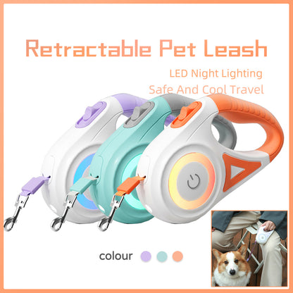 2-in-1 Retractable Dog Leash and Collar – Durable Pet Traction Rope for Dogs & Cats