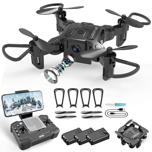 Mini Drone AU 4DRC V2 – HD Camera, WiFi FPV, Foldable RC Quadcopter Toy