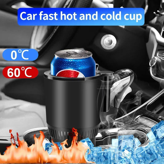 Smart Car Cup Holder Digital Temperature Display Drink Cup Warmer Cooler Mini Car Refrigerator