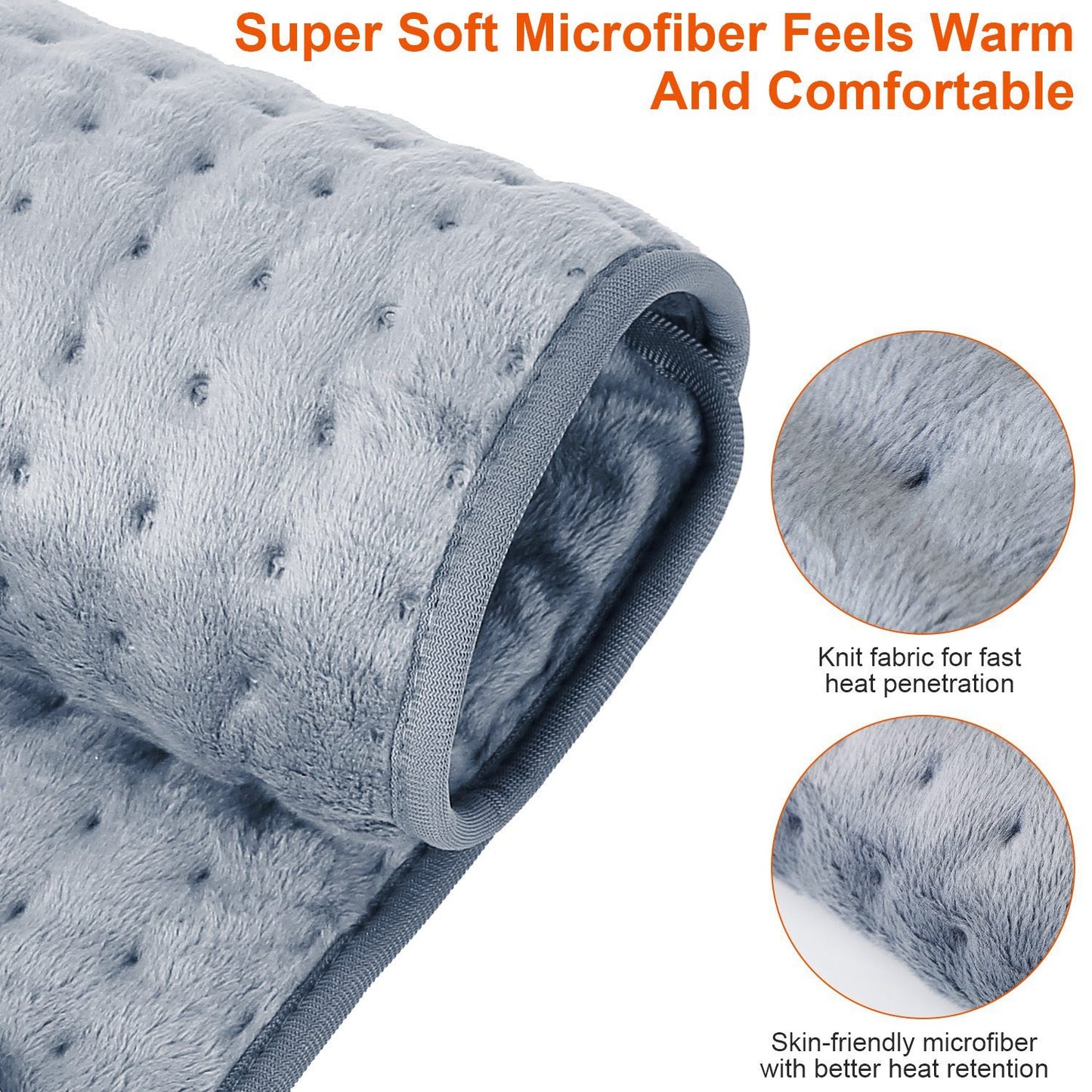 Electric Foot Warmer Heater Fast Heating Pad Cushion Mat Machine Washable With 6 Temperature Settings 4 Timer Modes