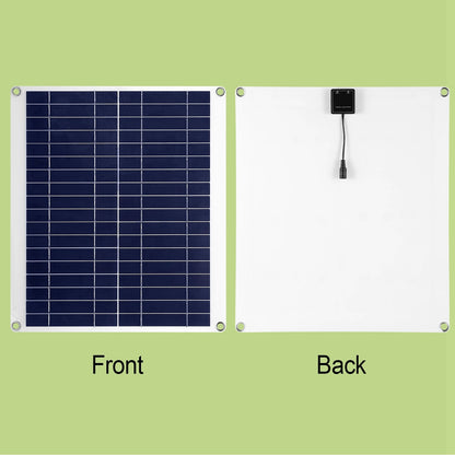 Outdoor Solar Panel 12V 25W Car Battery Charger IP68 Waterproof With 3.0A Dual USB Charging Clip Line For RV Car Boat