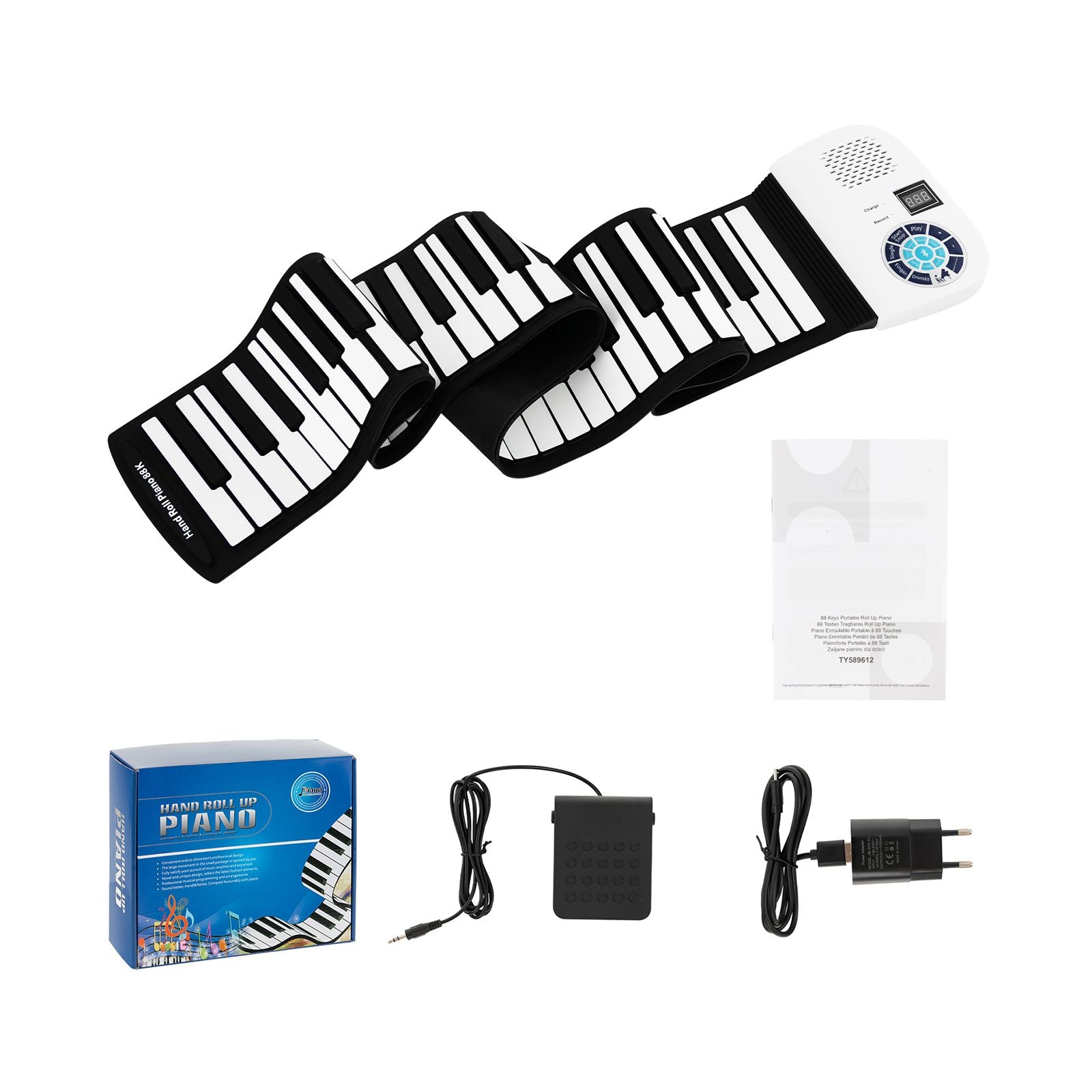 Portable 88-Key Roll up Electronic Piano for Kids and Beginners