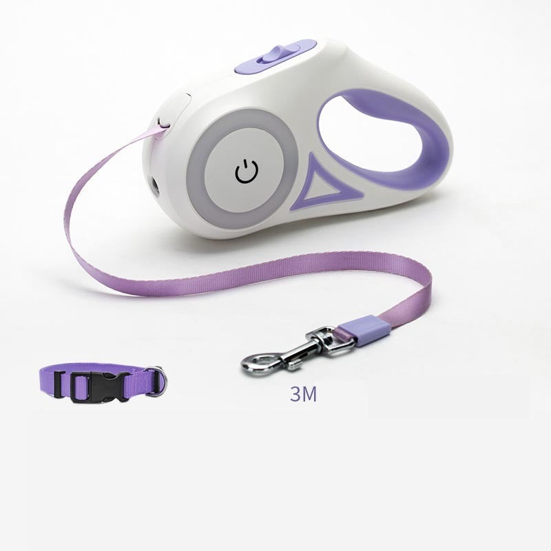 2-in-1 Retractable Dog Leash and Collar – Durable Pet Traction Rope for Dogs & Cats