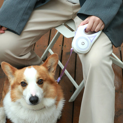 2-in-1 Retractable Dog Leash and Collar – Durable Pet Traction Rope for Dogs & Cats