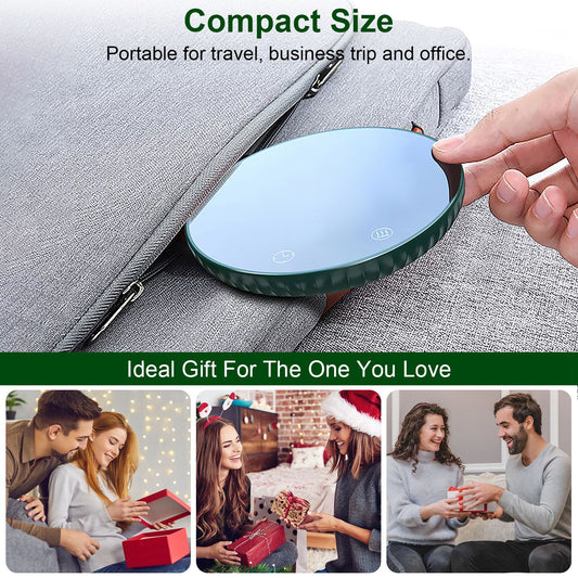 Desktop Electric Cup Warmer 8Hours Auto Off Overheating Protection Smart Timer Setting 2 Temperature Levels Ceramic Heating Panel For Office Home