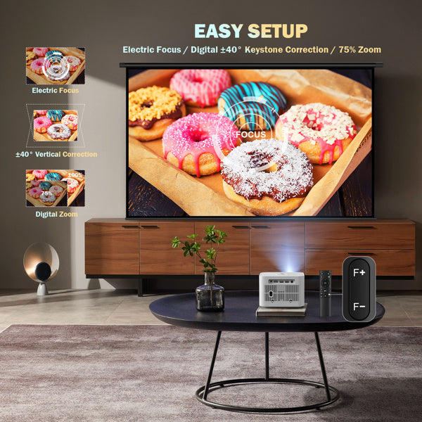 DBPOWER H89 720P Projector With Motorized Focus 5G