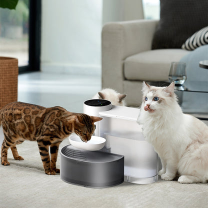 Smart Pet Water Fountain Automatic Cat Water Dispenser 3L Cordless Rechargeable Dog Water Fountain Self-Refill With 3 Adjustable Volume 3 Time Intervals Touch Control