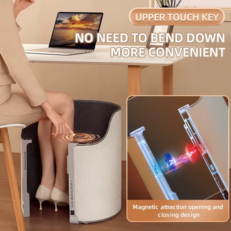 1Portable Space Heater for Office and Home Foldable Foot Warmer under Desk for Leg and Feet Personal Electric Panel Space Heater
