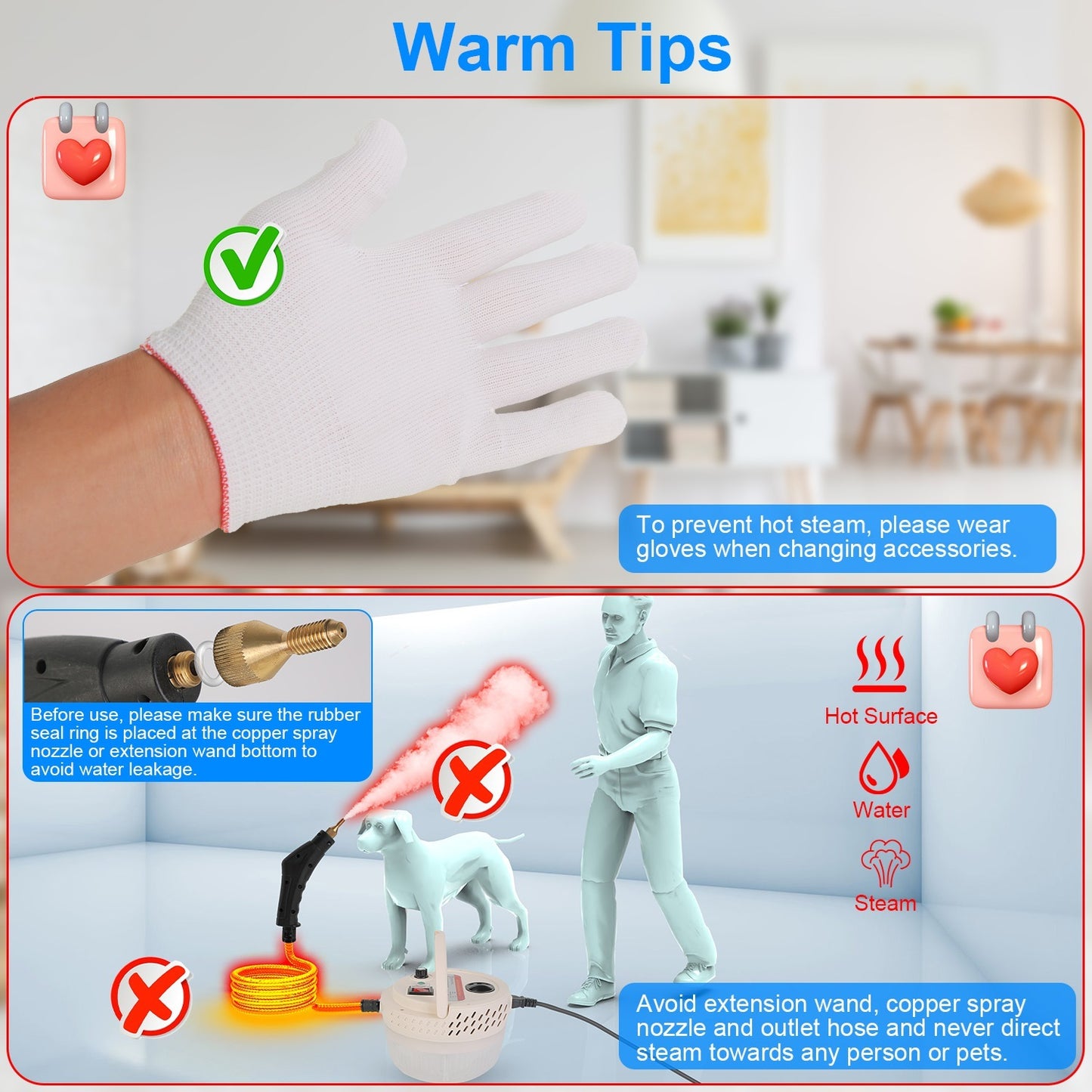 Handheld High Temperature And Pressure Steamer Cleaner With 1400ML Tank 9 Accessories 6 Steam Levels For Dirt Grease Grout Tile Floor Couch Car