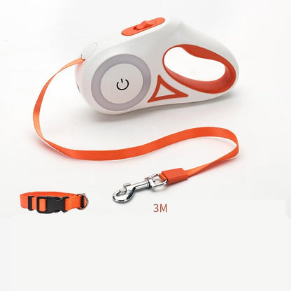 2-in-1 Retractable Dog Leash and Collar – Durable Pet Traction Rope for Dogs & Cats