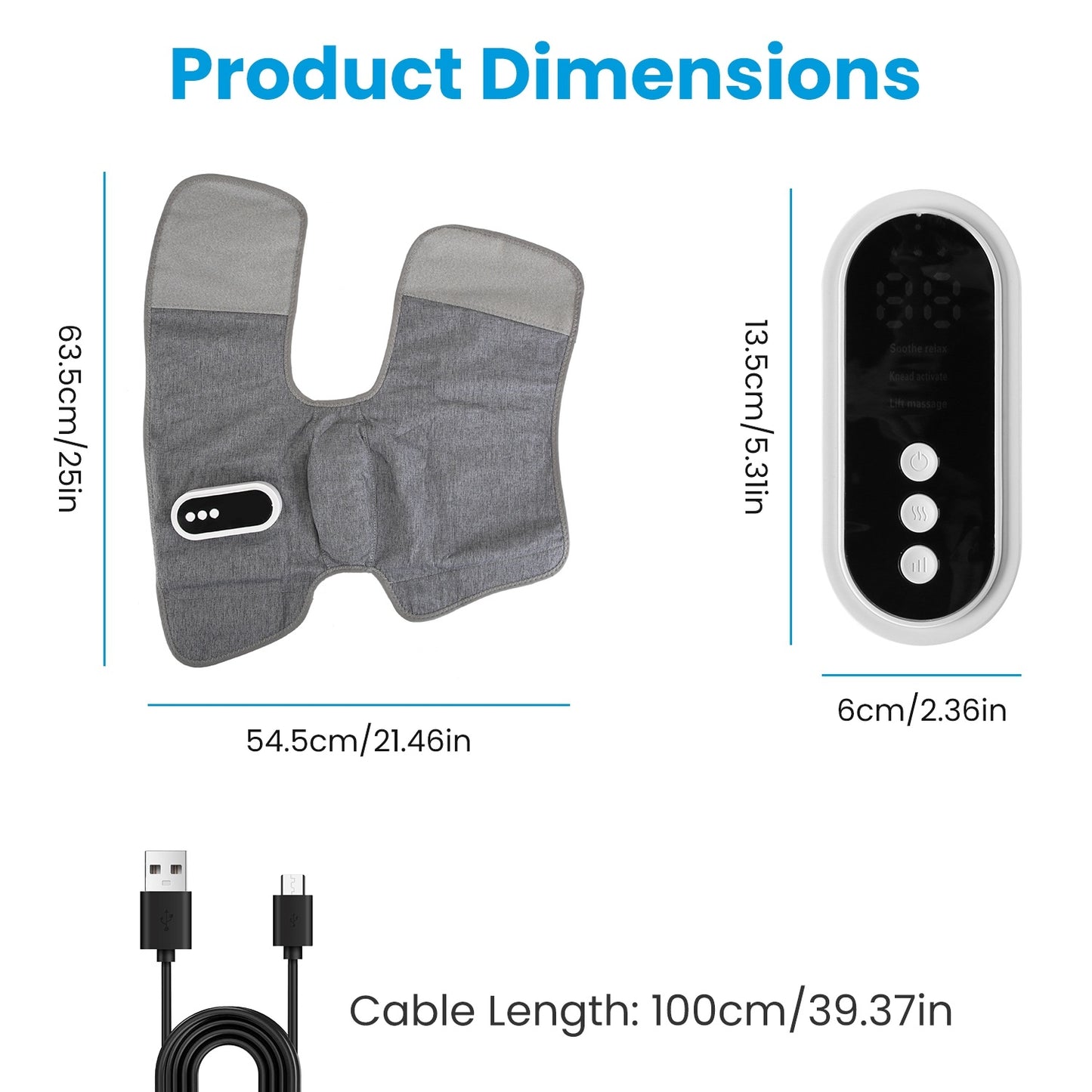 Cordless Leg Massager Air Compression Massager With Heat Thigh Knee Calf Massager With 3 Modes Adjustable Wrap For Pain Relief