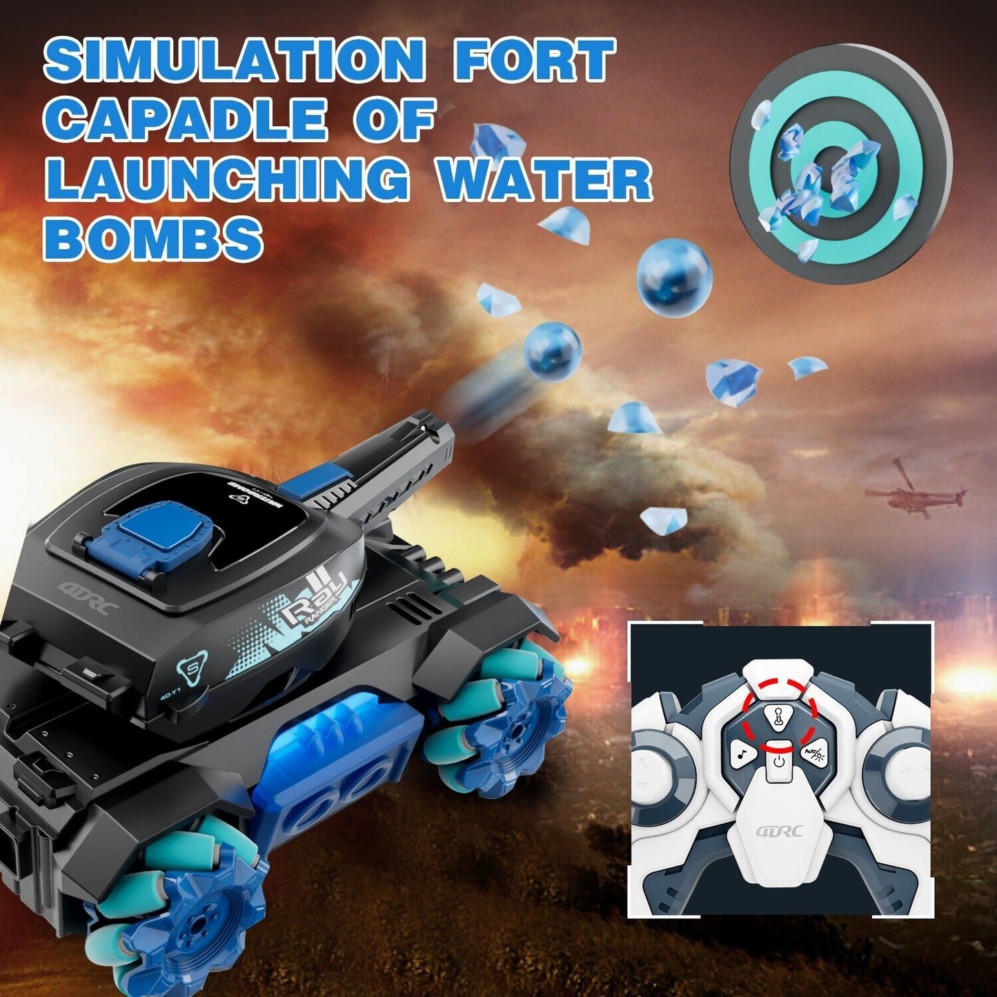 Tank Shooting Gesture Sensing Rc Stunt Car With Light Music