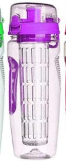 Fruit Infuser Water Bottle 32oz – BPA-Free Plastic Sports & Juice Shaker Bottle