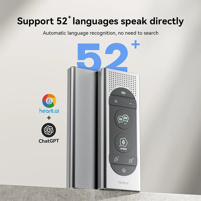 High-Tech AI Translator with Wifi for Global Business and Travel Featuring Chatgpt