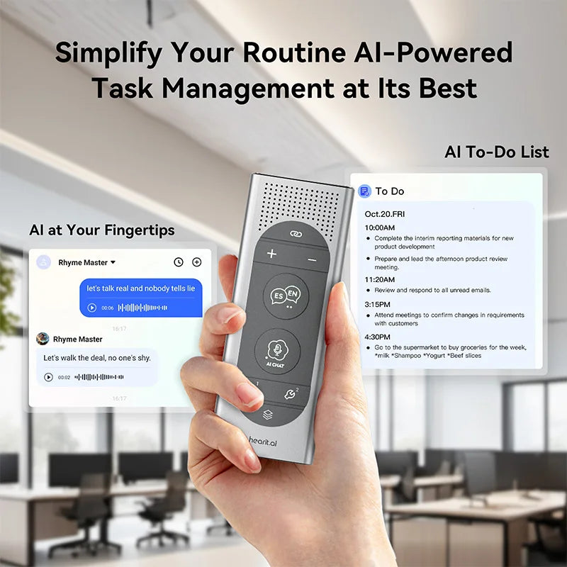 High-Tech AI Translator with Wifi for Global Business and Travel Featuring Chatgpt