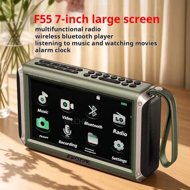 SANSUI F55 – All-in-One Bluetooth Speaker with Radio, Video & Music Playback