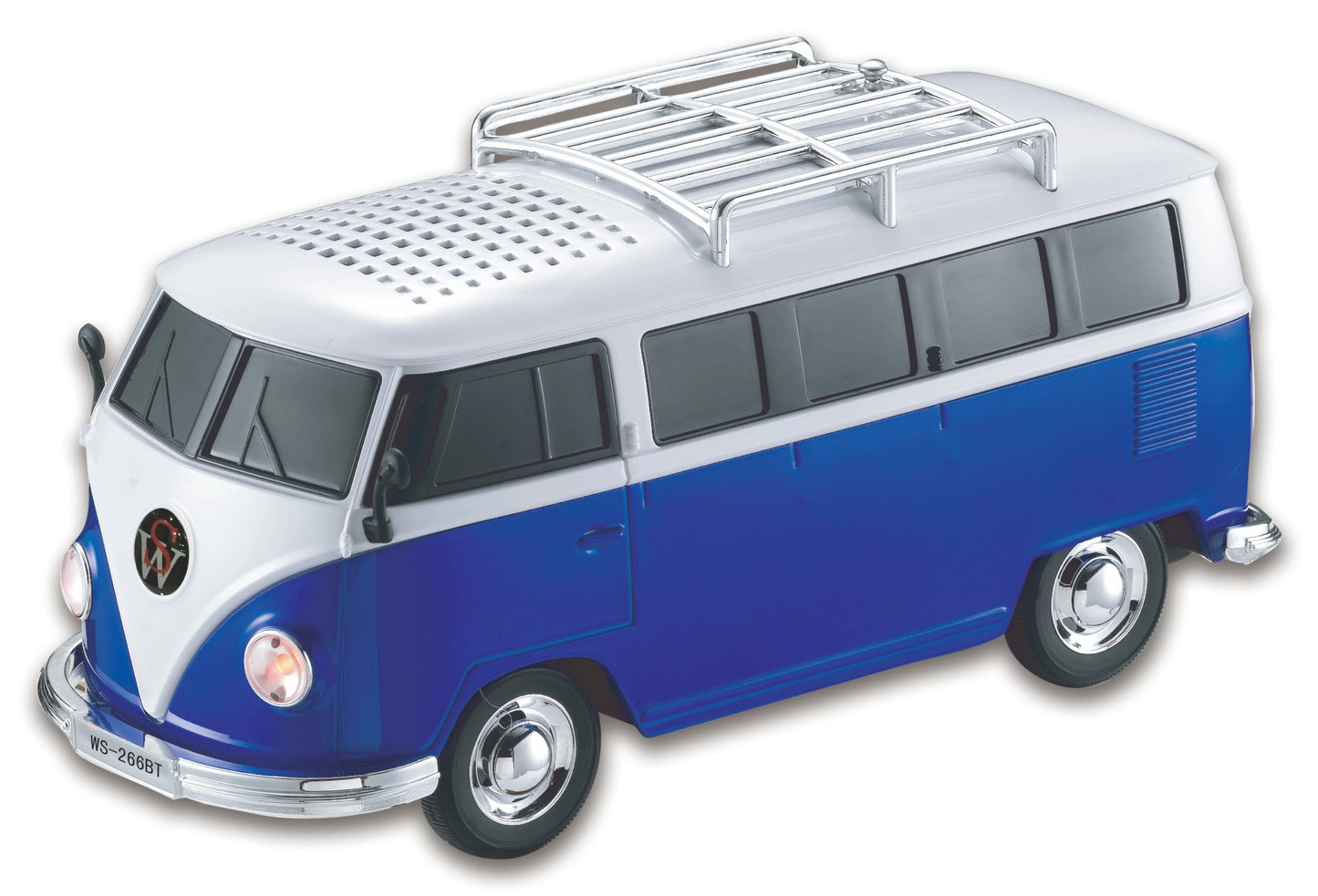 WS-266BT Bluetooth Speaker in Car Bus Design with TF, USB, FM, AUX, and Hands-Free Functionality